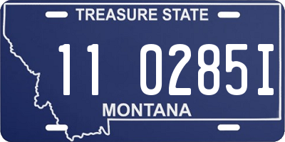 MT license plate 110285I