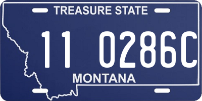 MT license plate 110286C
