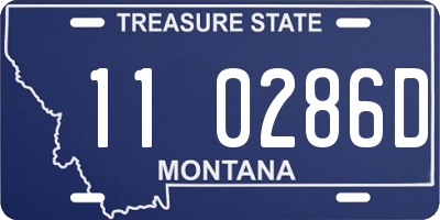 MT license plate 110286D