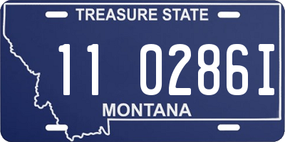 MT license plate 110286I
