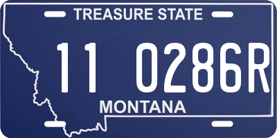 MT license plate 110286R