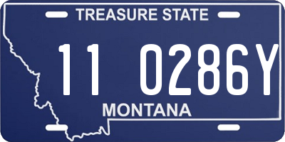 MT license plate 110286Y