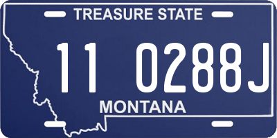 MT license plate 110288J