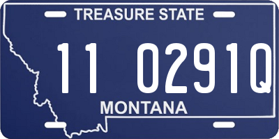 MT license plate 110291Q