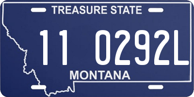 MT license plate 110292L