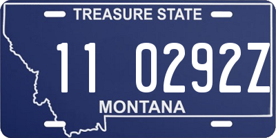 MT license plate 110292Z