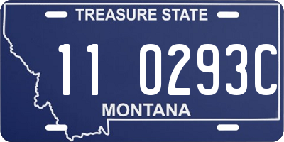 MT license plate 110293C