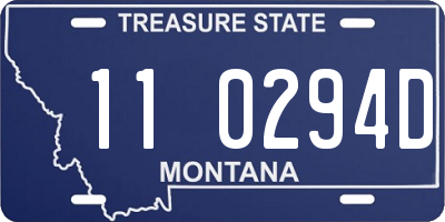 MT license plate 110294D