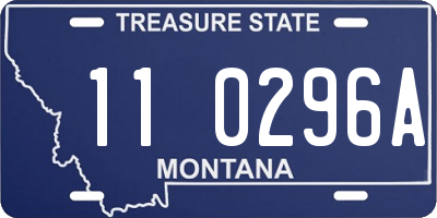 MT license plate 110296A