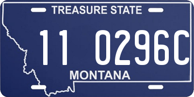 MT license plate 110296C