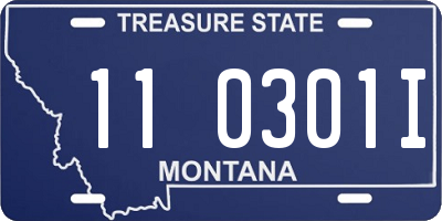 MT license plate 110301I