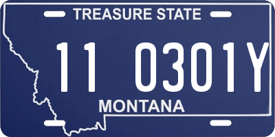 MT license plate 110301Y