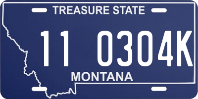 MT license plate 110304K