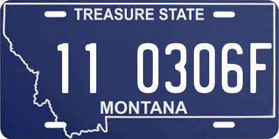 MT license plate 110306F