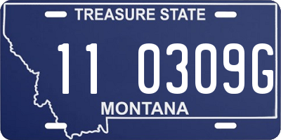 MT license plate 110309G