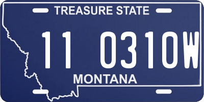 MT license plate 110310W