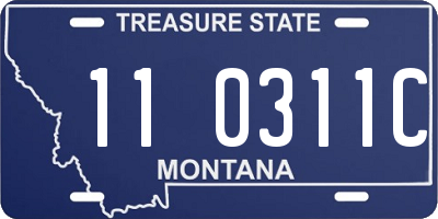 MT license plate 110311C