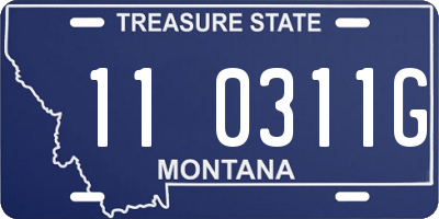 MT license plate 110311G