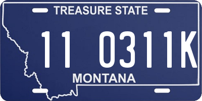 MT license plate 110311K