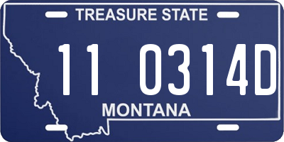 MT license plate 110314D