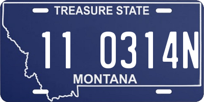 MT license plate 110314N