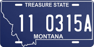 MT license plate 110315A