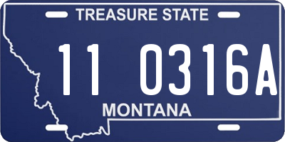 MT license plate 110316A