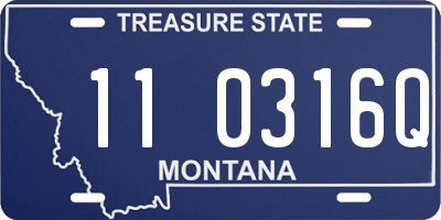 MT license plate 110316Q