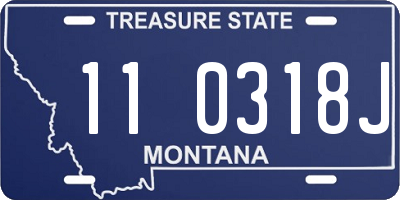 MT license plate 110318J