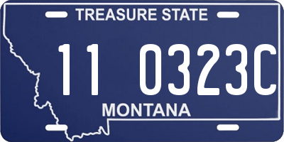 MT license plate 110323C