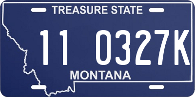 MT license plate 110327K