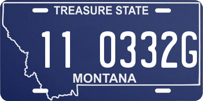 MT license plate 110332G