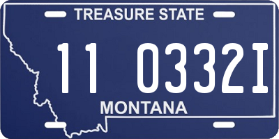 MT license plate 110332I