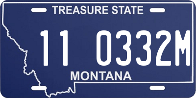 MT license plate 110332M