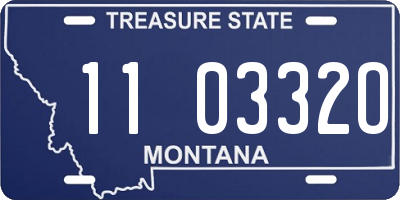 MT license plate 110332O