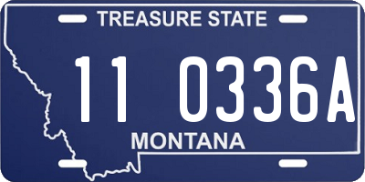 MT license plate 110336A