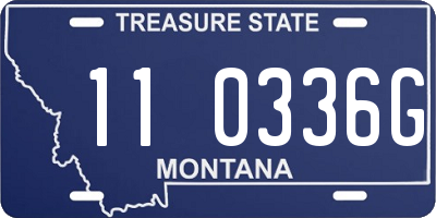 MT license plate 110336G