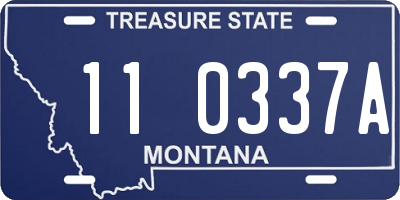 MT license plate 110337A