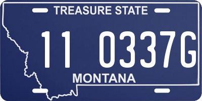 MT license plate 110337G