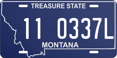 MT license plate 110337L