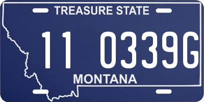 MT license plate 110339G