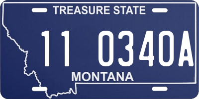 MT license plate 110340A