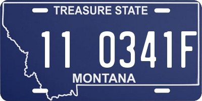 MT license plate 110341F