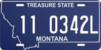 MT license plate 110342L