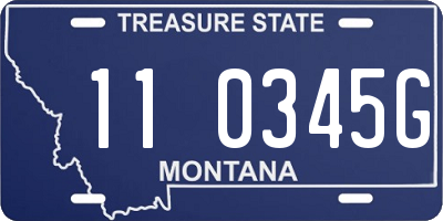 MT license plate 110345G