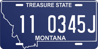 MT license plate 110345J