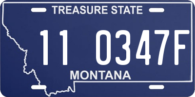 MT license plate 110347F