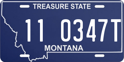 MT license plate 110347T