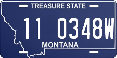 MT license plate 110348W