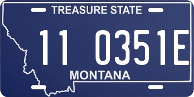 MT license plate 110351E